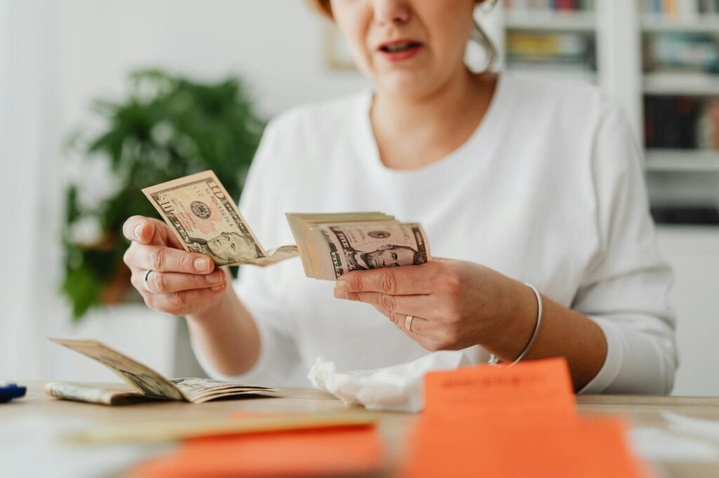 Simple labeled containers representing bills, spending, and savings