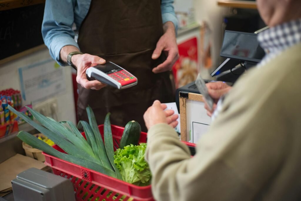 Receipts and notes from a weekly spending review